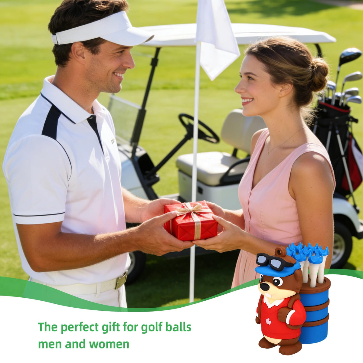 Penitue Colored box packaging makes a ready gift for golfers.