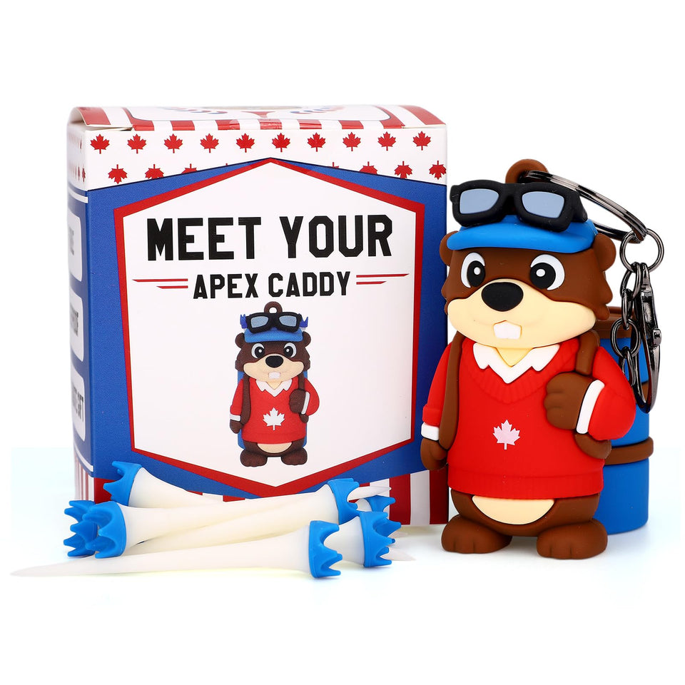 Penitue Beaver golf tee holder with cute design keeps tees accessible during rounds.