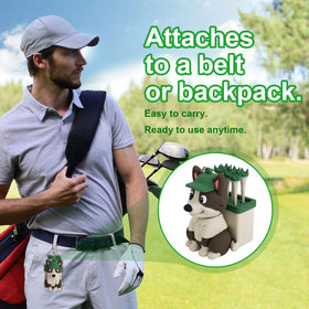 Penitue golf bag attachment dog caddy adds playful organization