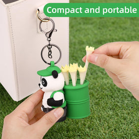 Cute panda storage design for compact golf accessories