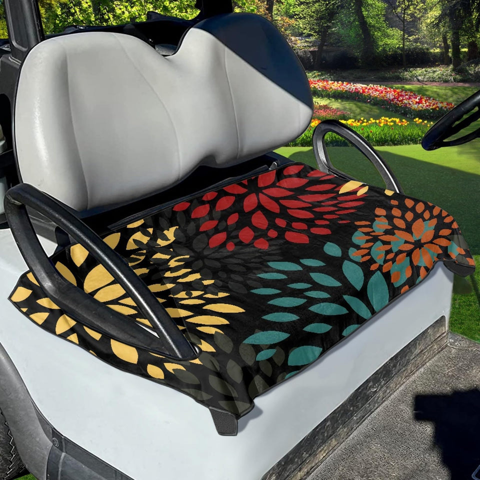 Penstroll Autumn Bloom golf cart seat cover fabric showcases soft, breathable material for comfortable rides.