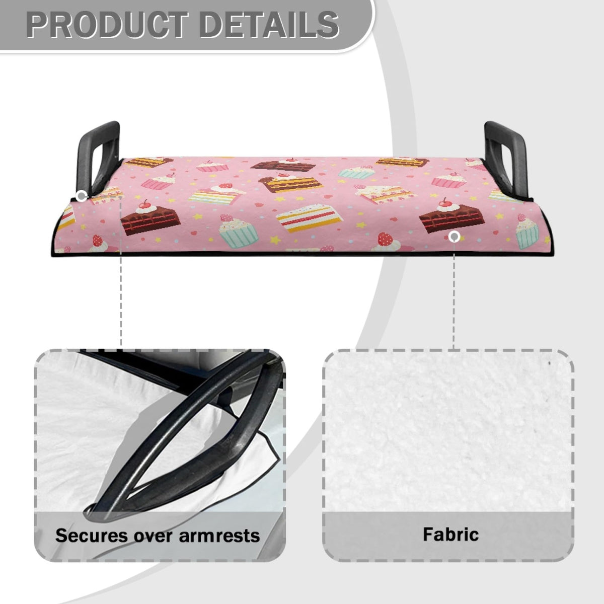 Penstroll pink cake seat cover demonstrates quick and easy installation