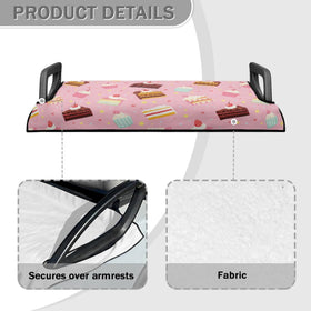 Penstroll pink cake seat cover demonstrates quick and easy installation