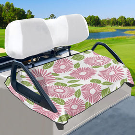 Penstroll Pink Daisy seat cover front view with spring floral design for sunny rounds