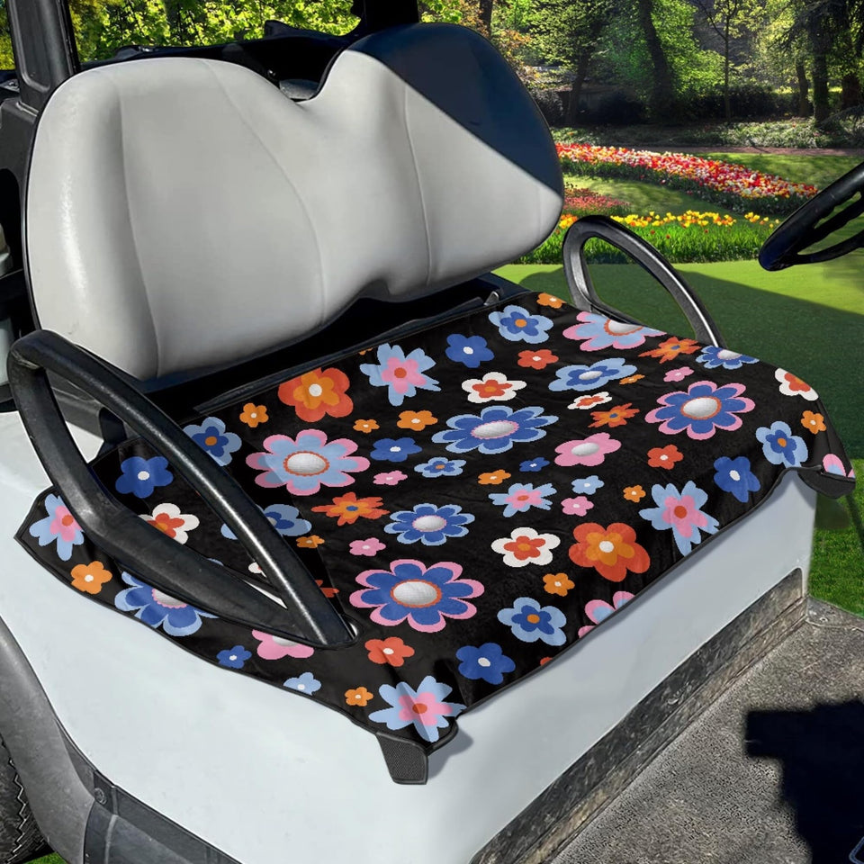 Penstroll Retro Daisy seat cover front view for enhanced interior style and durability