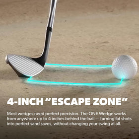 Performance Golf ONE Wedge rough-ground performance improves contact in thick rough.