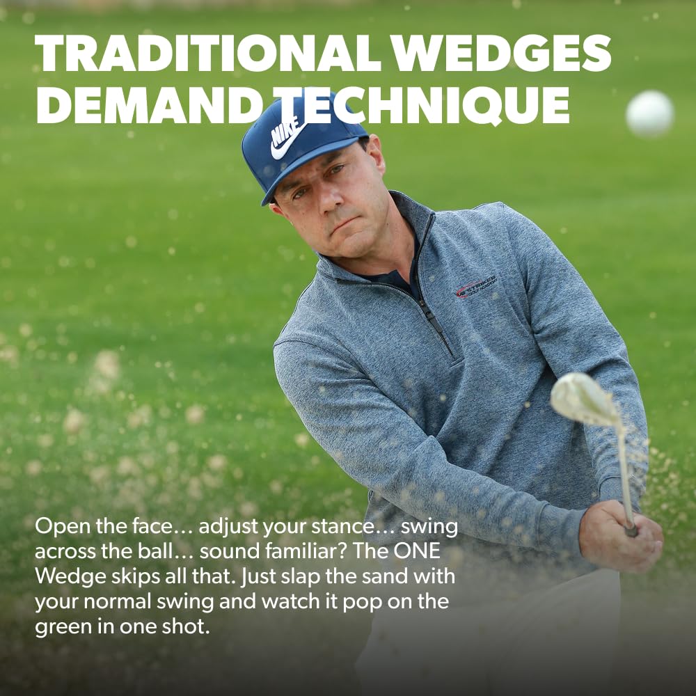Performance Golf ONE Wedge uphill-downhill lie reliability helps feel confident on uneven turf.