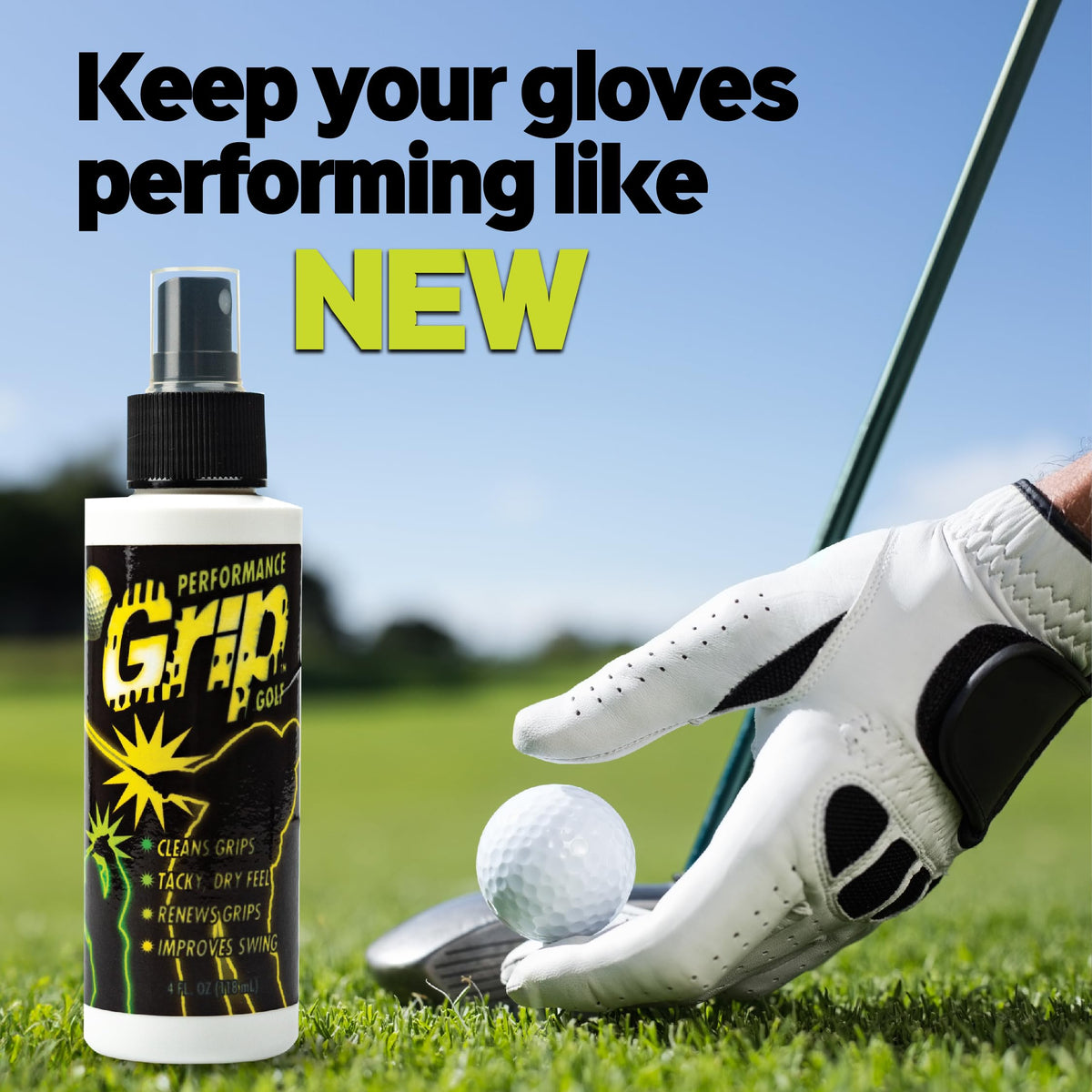 Performance Grip spray removes dirt from grips, restoring tackiness and control.