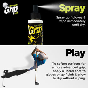 Performance Grip spray is safe and eco-friendly for regular golf gear care.