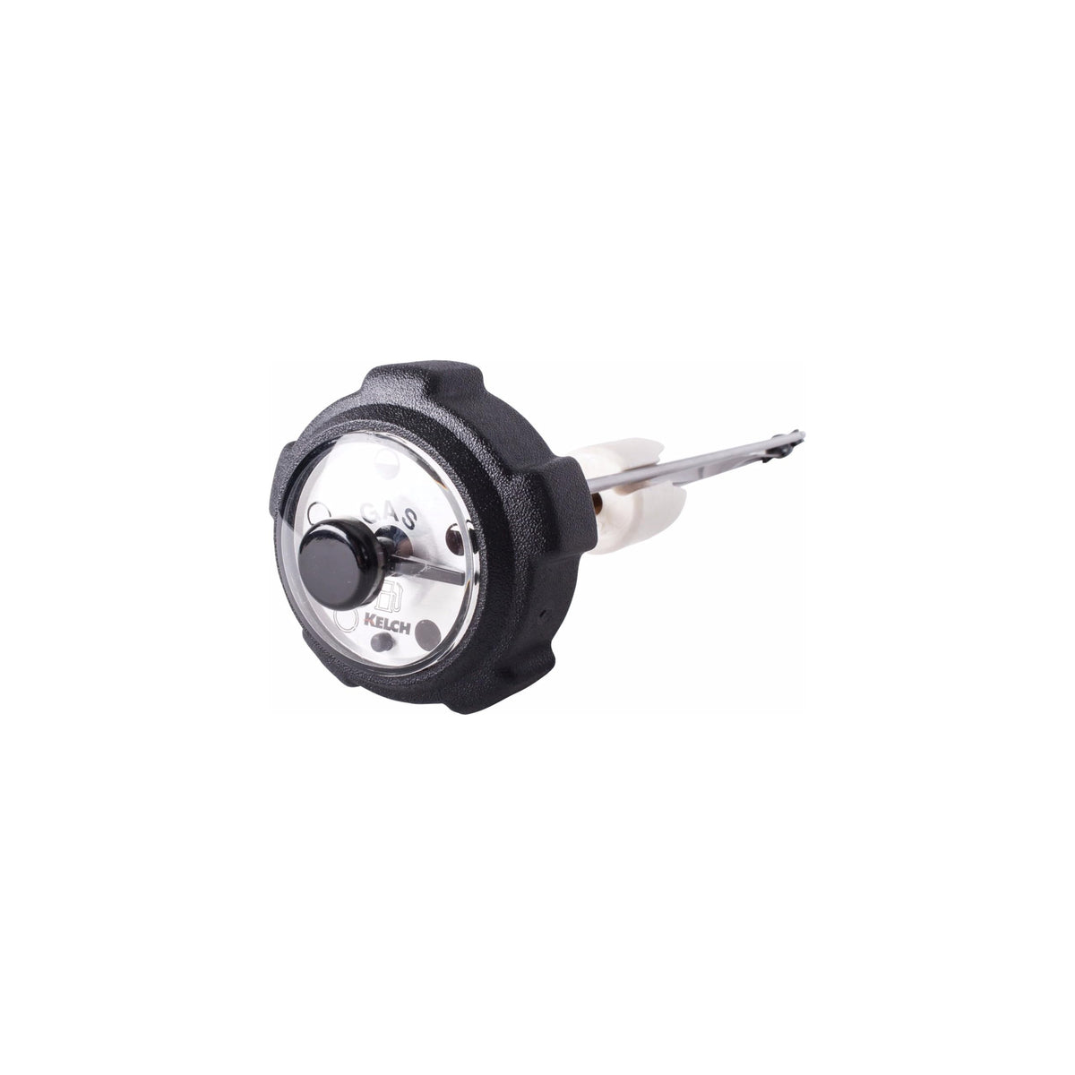 Performance Plus Carts gas cap fuel gauge for EZGO 1972-up, front view, easy fuel status at a glance