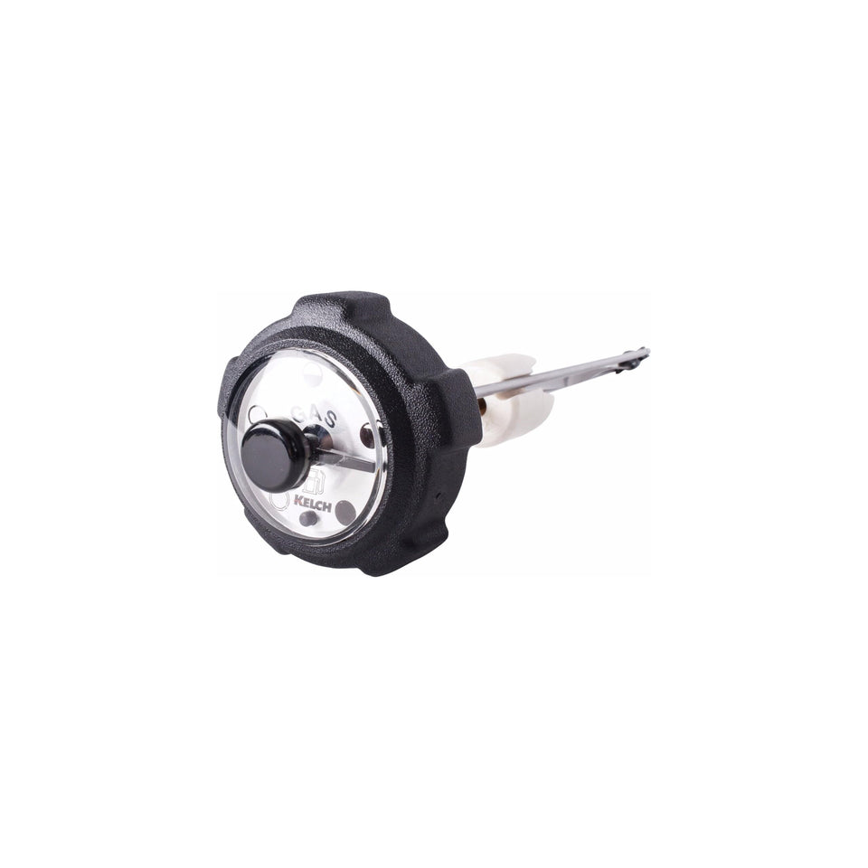 Performance Plus Carts gas cap fuel gauge for EZGO 1972-up, front view, easy fuel status at a glance