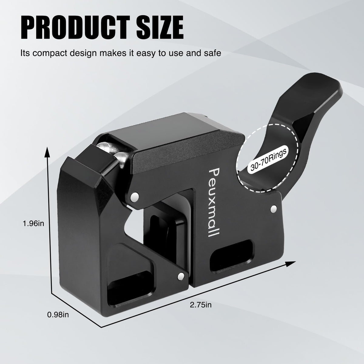 Peuxmall four-straps secure-mount keeps holder fixed on any pole.