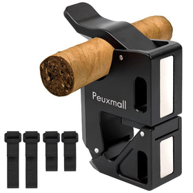 Peuxmall magnetic cigar holder on golf cart for stable placement on uneven terrain.