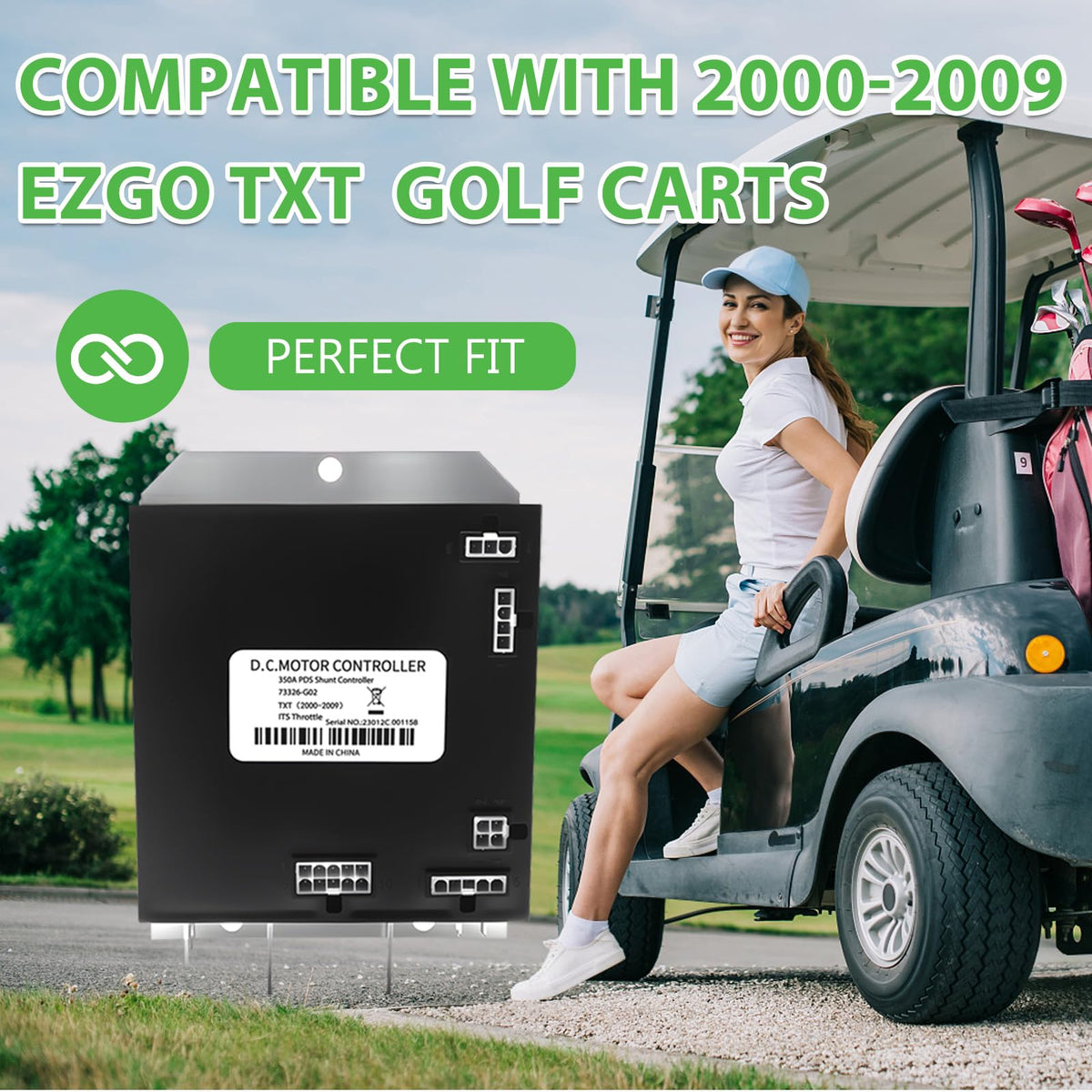 PFUM EZGO TXT compatibility image highlights 2000-2009 models.
