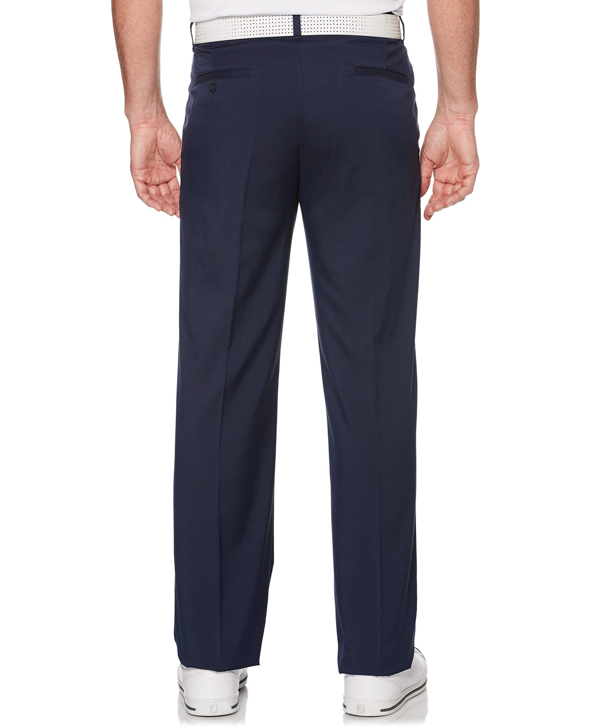 PGA TOUR active waistband pant featuring expandable waist for comfortable all day wear.