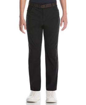 PGA TOUR boys pull-on active waistband golf pants for flexible movement.