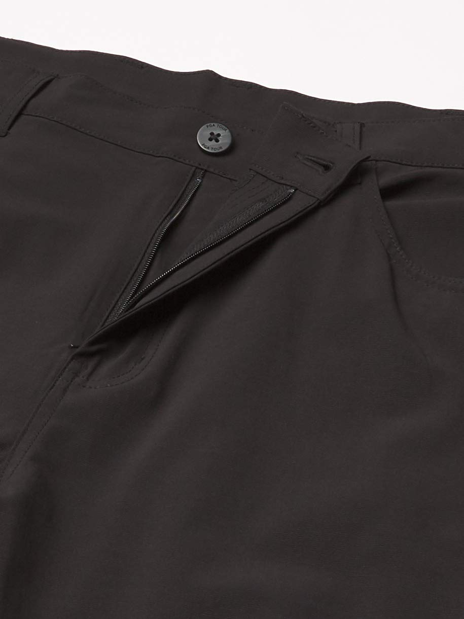 PGA TOUR dobby fabric pant with textured look and sun protection for sunny rounds.