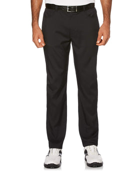 PGA TOUR mens flat front pants front view shows secure active waistband for mobility