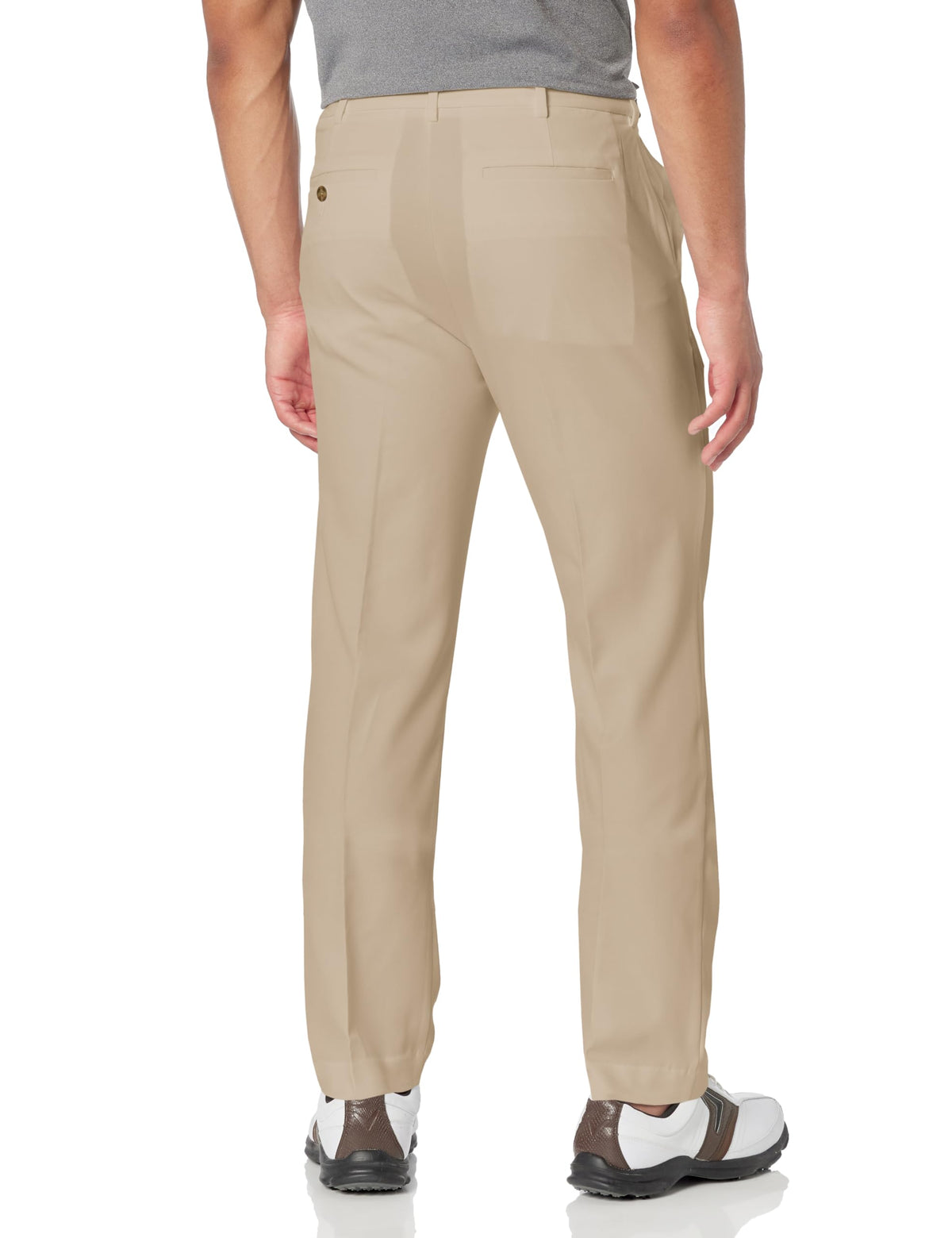 PGA TOUR golf pant chinchilla, waistband detail highlights expandable feature for flexible comfort.