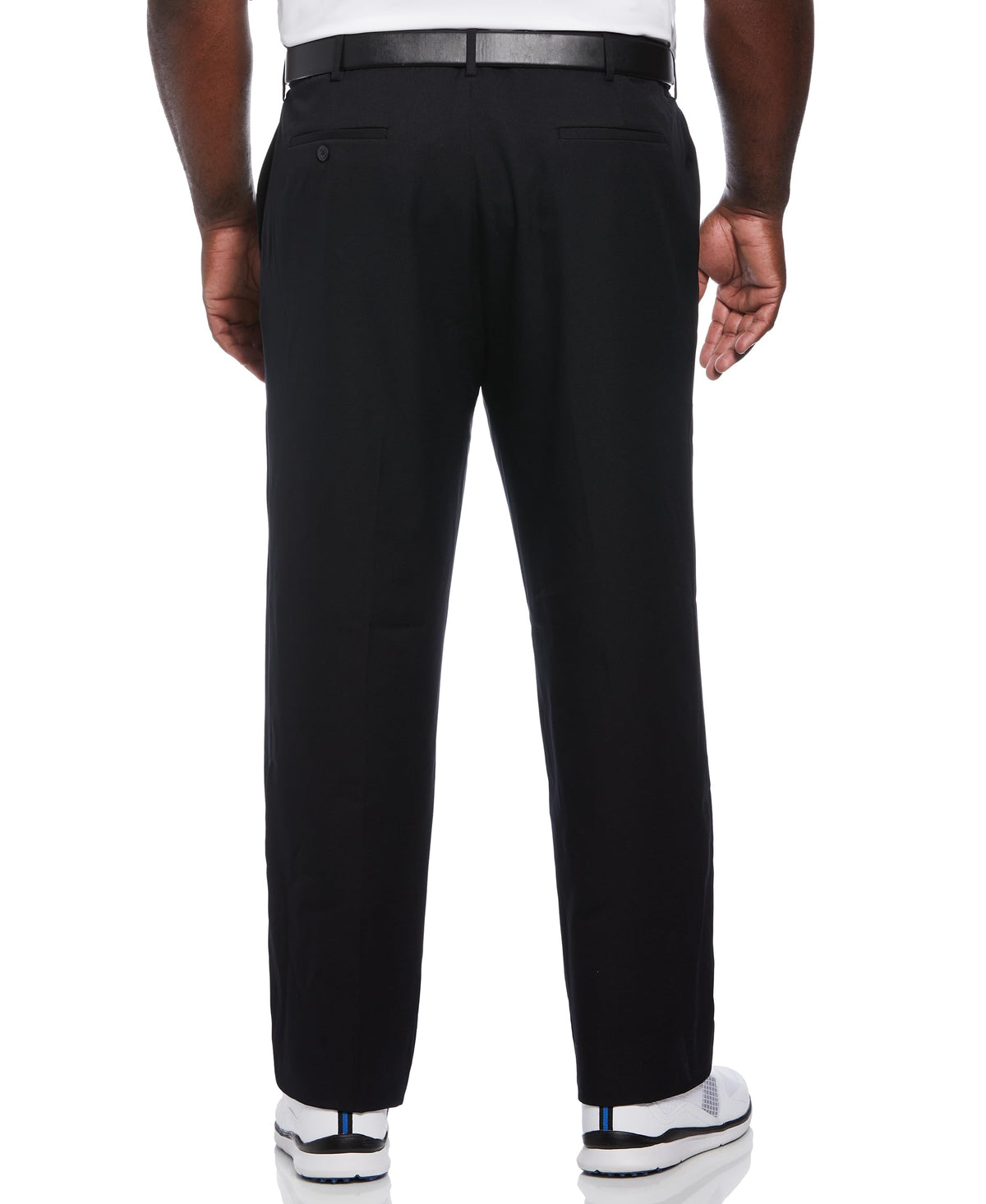 PGA TOUR fabric close-up highlights moisture-wicking and lightweight twill for all-day wear.