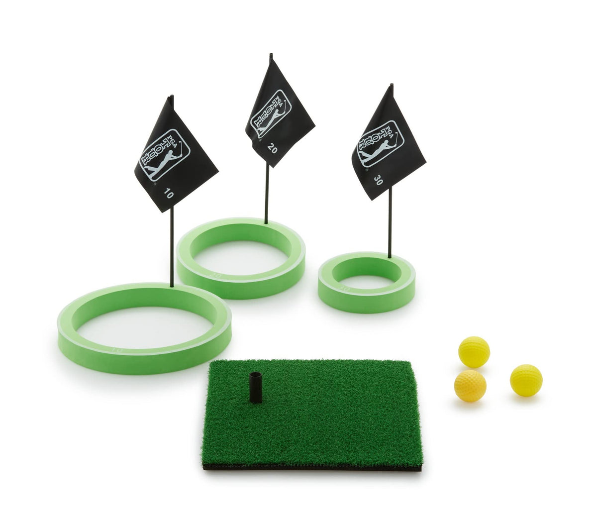 PGA TOUR targets with flagsticks to aim at and track progress