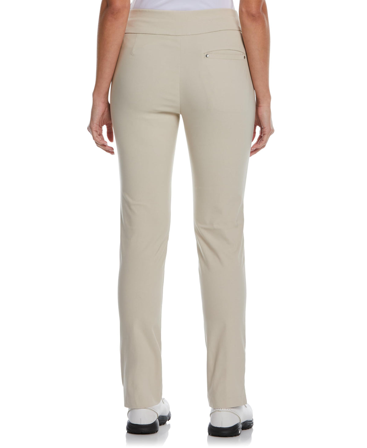 PGA TOUR women's moisture-wicking golf pants in sand, XX-Large, for dry comfort on the course.