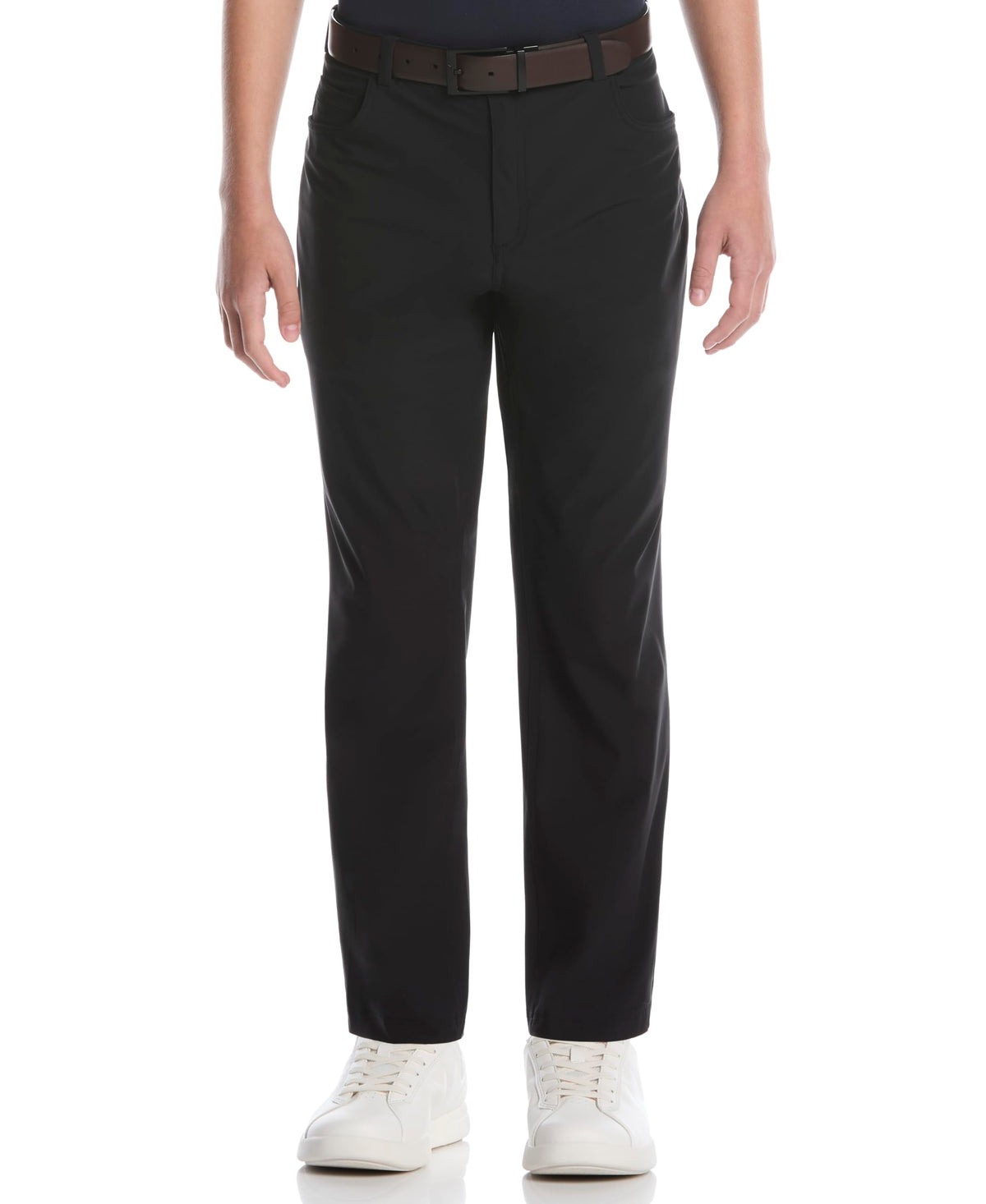 PGA TOUR Boys 5-Pocket Golf Pants with pull-on waistband for comfortable swings.