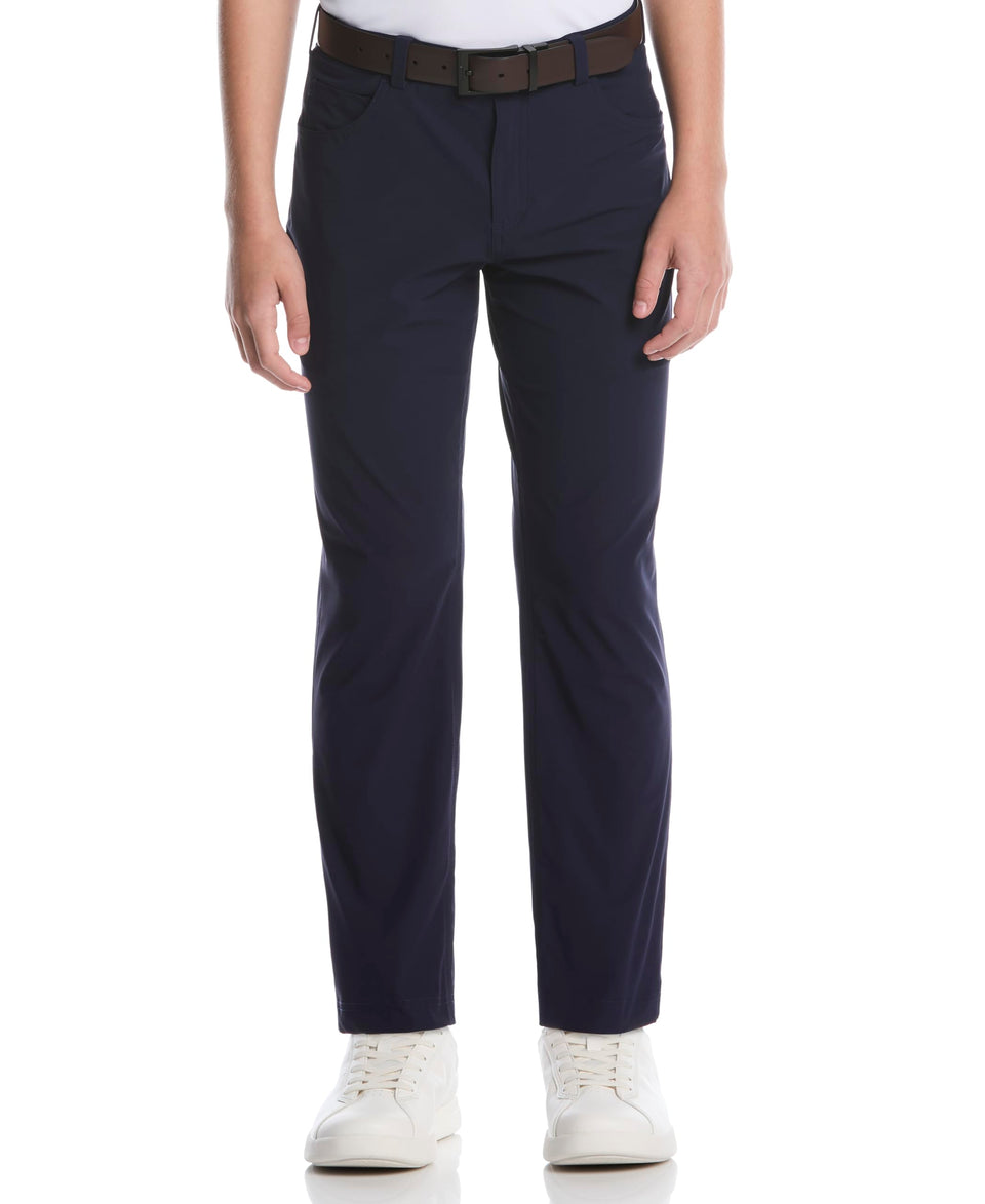PGA TOUR Boys pull-on waistband five-pocket pants for comfortable swings