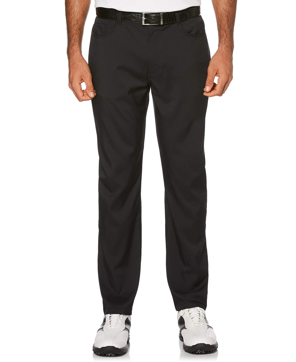 PGA TOUR men's flat front pants, front view, for comfortable all-day wear