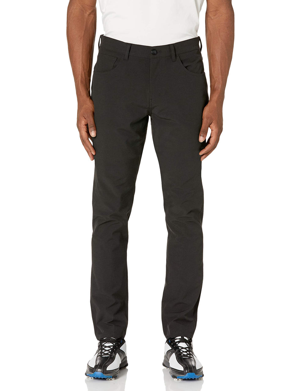 PGATOUR men's flat front pant, front view highlighting a modern golf fit and moisture-wicking