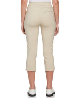PGA TOUR women's capri pants featuring tummy-control panel for a smooth, flattering silhouette