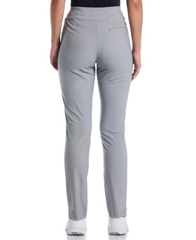 PGA TOUR pants waistband detail with built-in tummy control for a flattering fit.