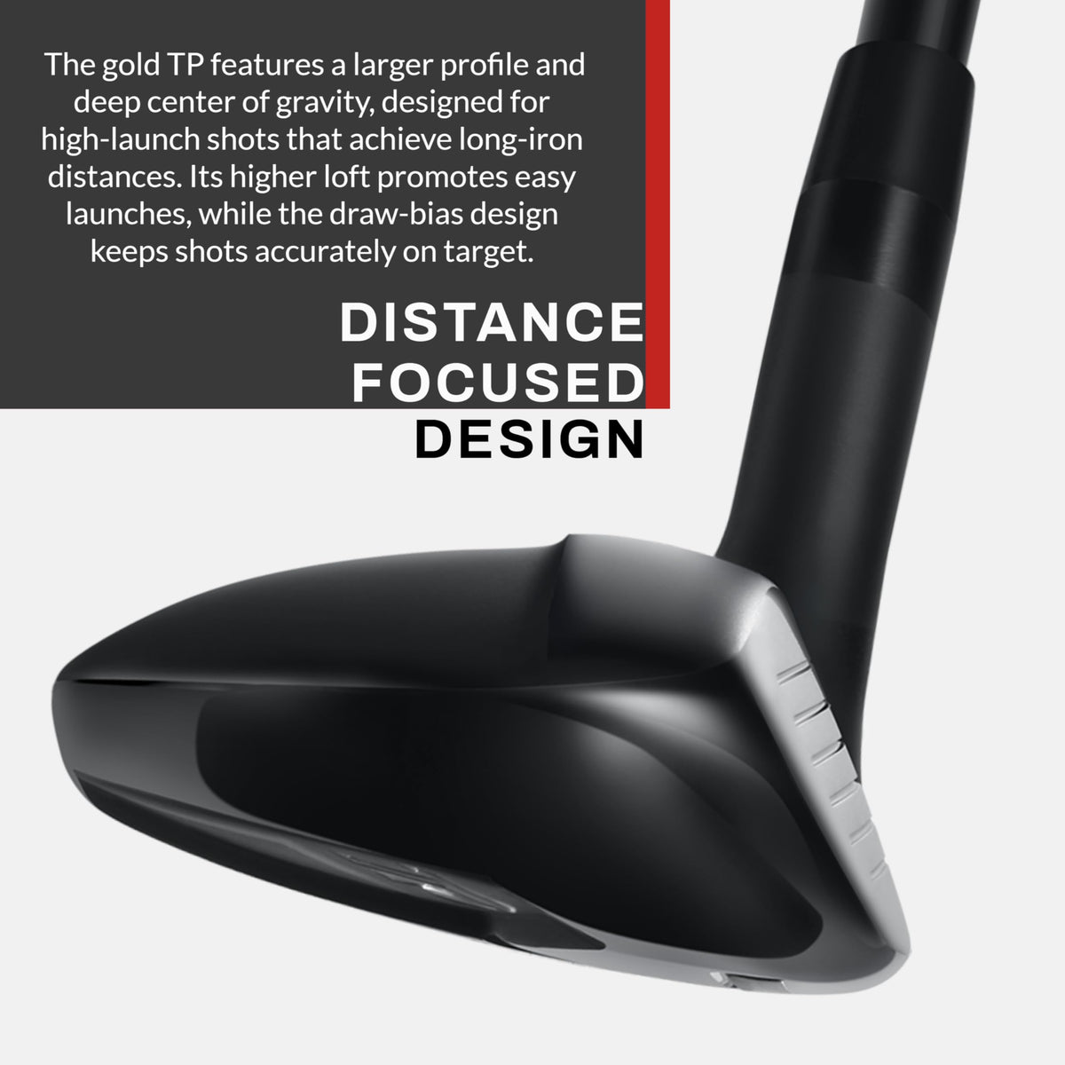 PGF Gold Tour Hybrid face with thin center for higher ball speed