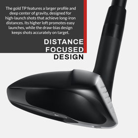 PGF Gold Tour Hybrid weighting system enhances stability on off-center hits.
