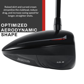 Off-center hits stay longer with PGF Gold Tour Precision Driver forgiveness