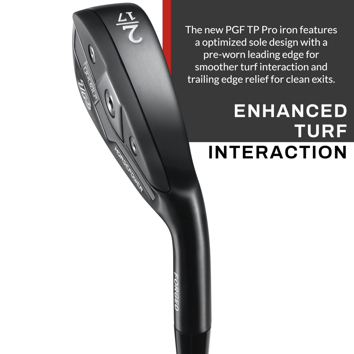 PGF Gold TP back weighting indicating enhanced stability at impact