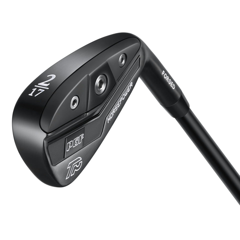PGF Gold TP forged driving iron front view for precise tee shots