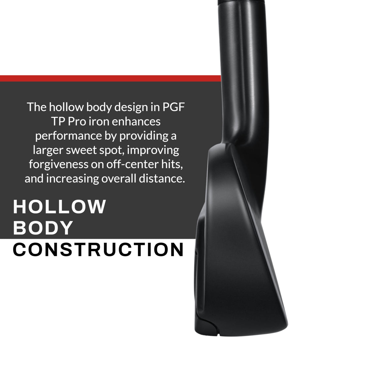 PGF Gold TP hollow body image showcasing expanded sweet spot