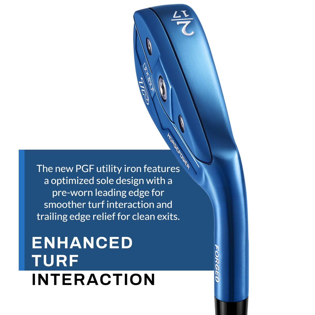 PGF Gold TP Pro tungsten weighting iron for balanced feel and consistent launch