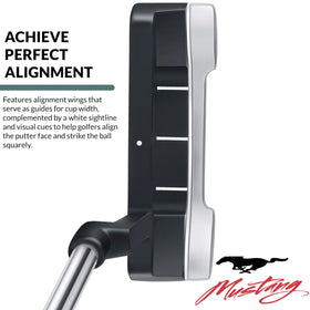 PGF Mustang alignment design highlights the simple black and white setup cues.