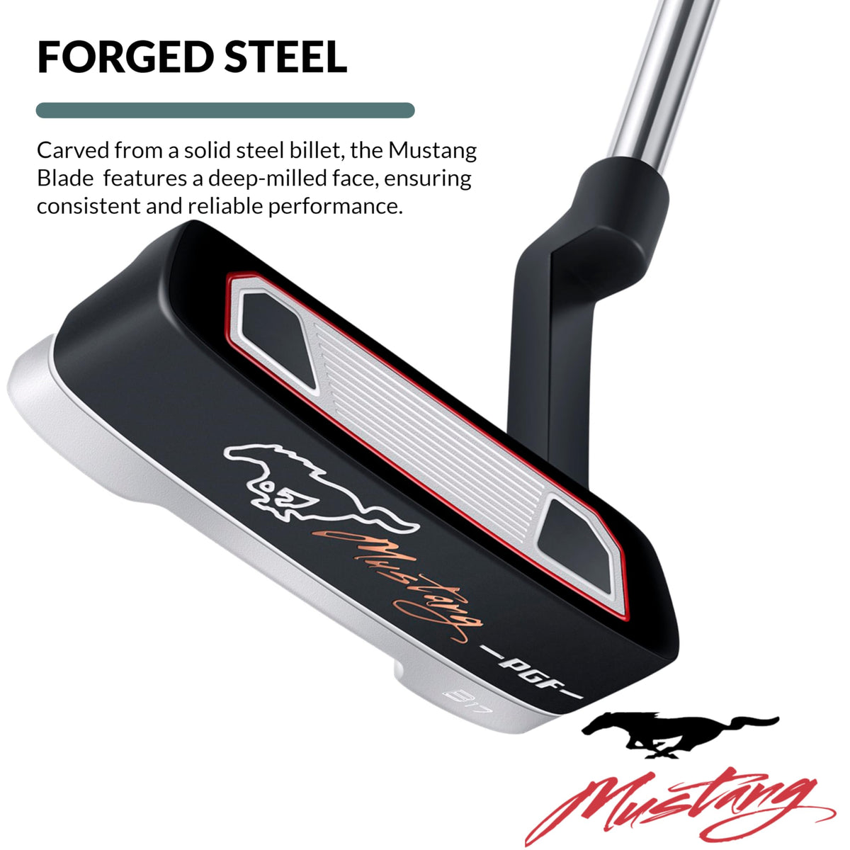 PGF Mustang face with micro-grooves reduces skid for a true roll.