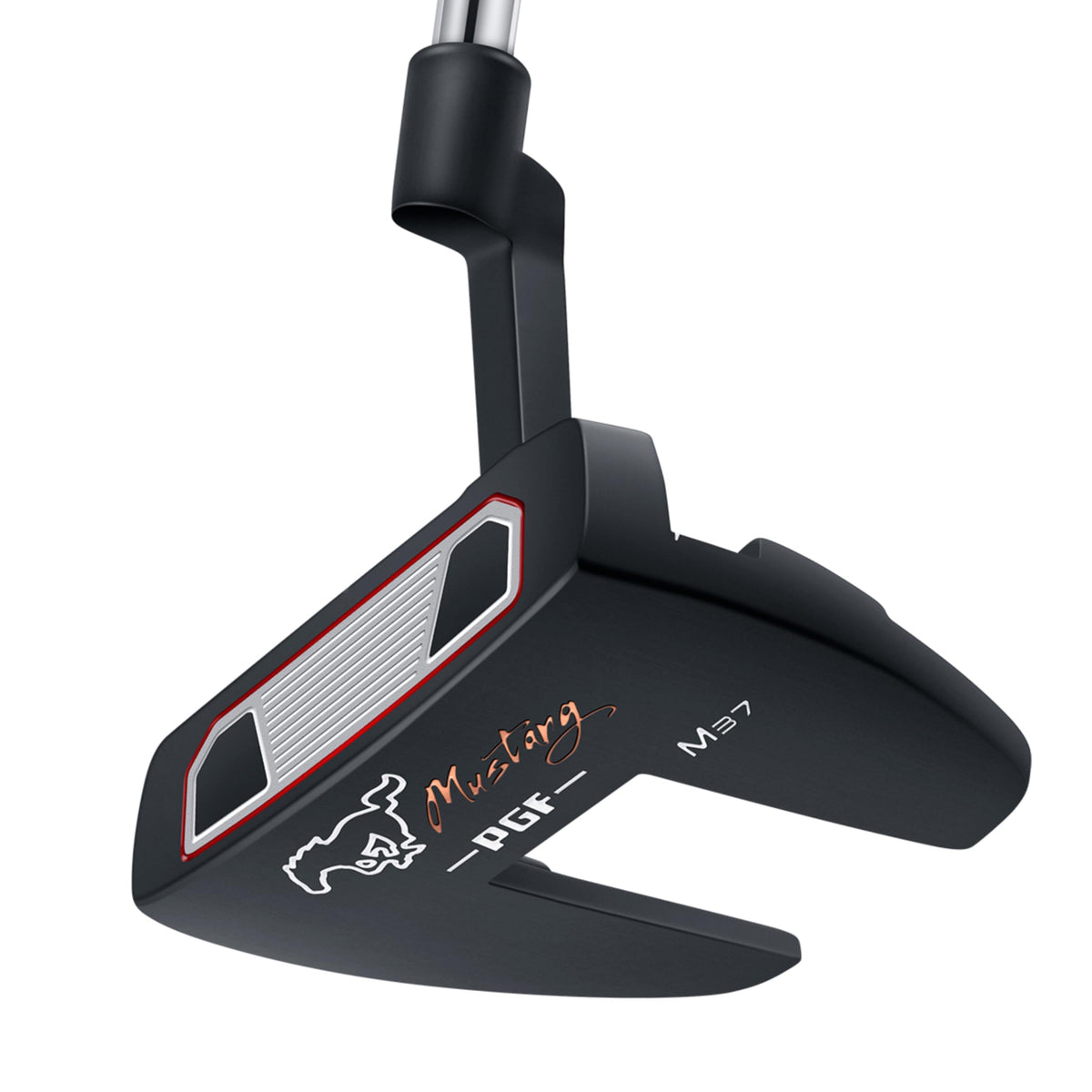 PGF Mustang M37 putter face with micro-grooves delivering a true roll.
