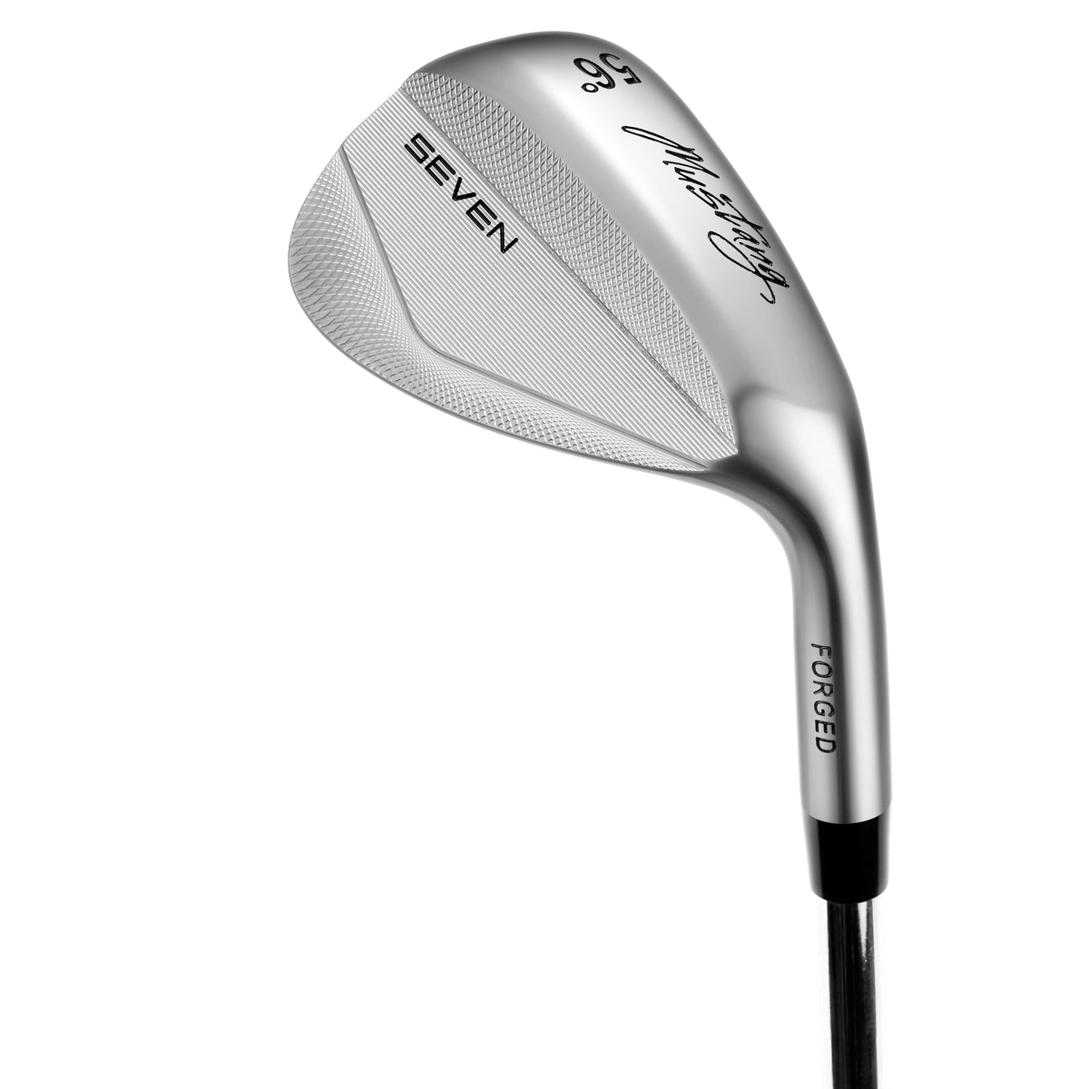 PGF Mustang 7 wedge face shows precise grooves for control.