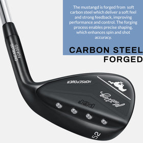 PGF Mustang black finish wedge profile with sleek, tournament-ready look.