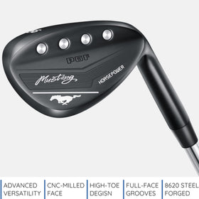 PGF Mustang CNC milled grooves deliver reliable spin and distance control on fairway shots.