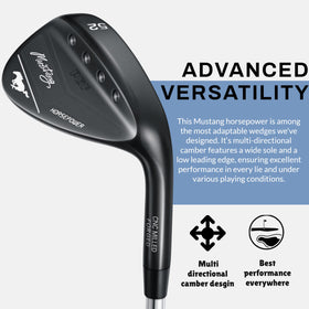 DT-4 carbon steel forged PGF Mustang wedge offers smooth feel and precise contact.