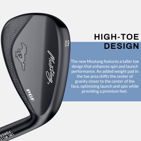 PGF Mustang sand wedge 58° black finish design for durable, premium look.