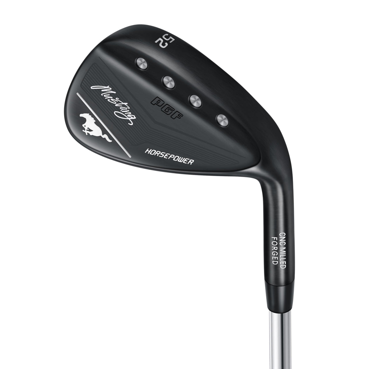 PGF Mustang full-face wedge improves control from any lie for confident approach shots.