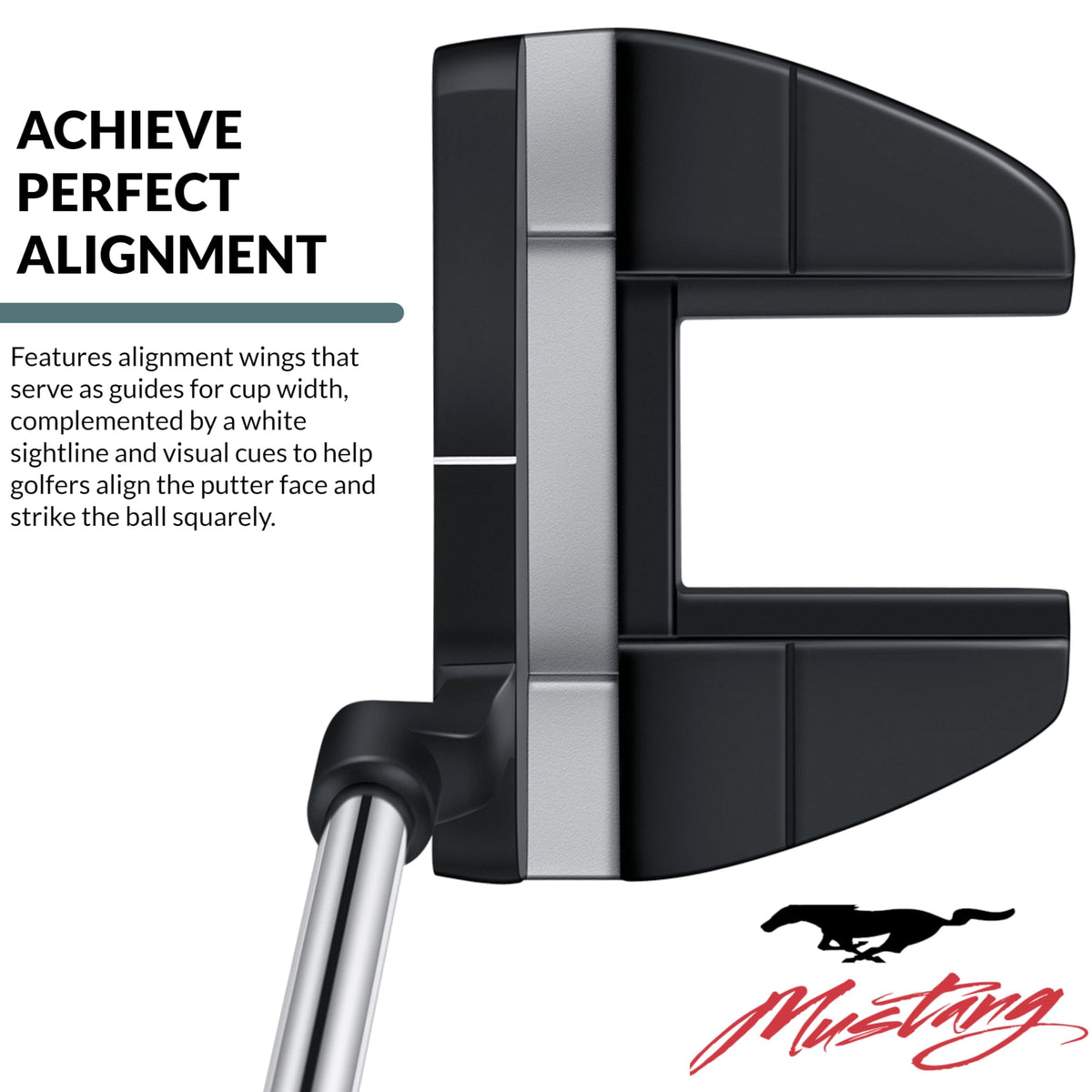 PGF Mustang M37 high-MOI design enhances stability on off-center hits.