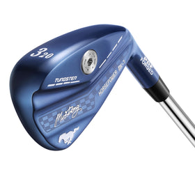 PGF Mustang Horsepower Pro driving iron face close-up showing precise control for tee shots